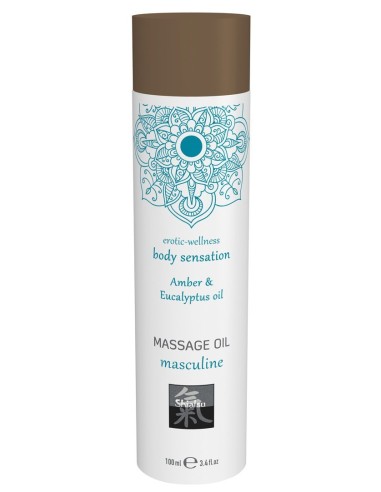 Huile de massage Masculine Ambre & Eucalyptus 100mL
