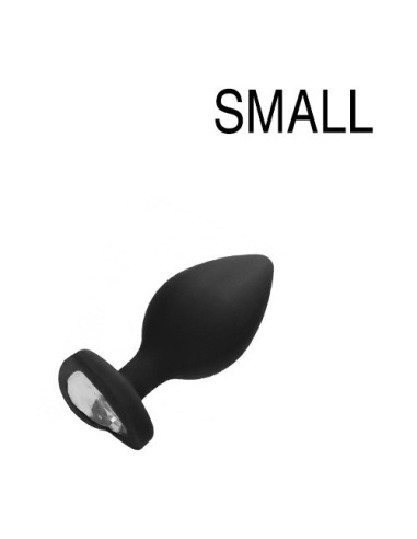 Plug Bijou Anal silicone Heart Noir 6 x 2.8 cm