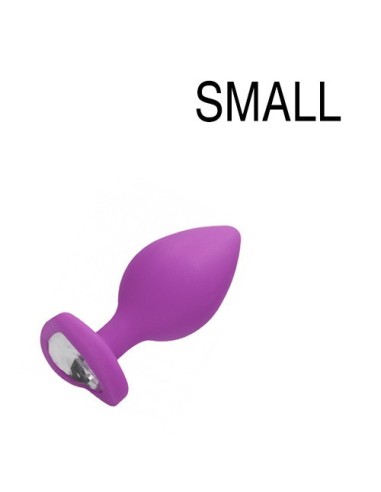Plug Bijou Anal silicone Heart Violet 6 x 2.8 cm