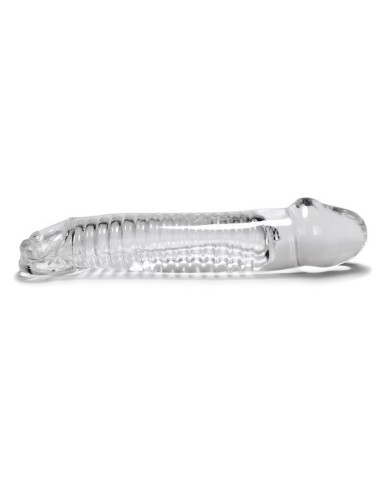 Gaine pour pénis Muscle Oxballs 24 x 5 cm transparente