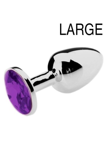 Plug Bijou Strass Violet - LARGE 8 x 4cm