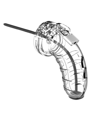 Cage de chasteté Mancage avec Tige urètre 11.5 x 3.5cm Transparente - Tige 20cm - Diamètre 3mm