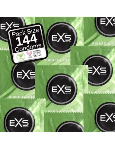 Pack de 144 préservatifs texturés Ribbed & Dotted