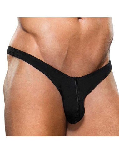 String Zipper Noir
