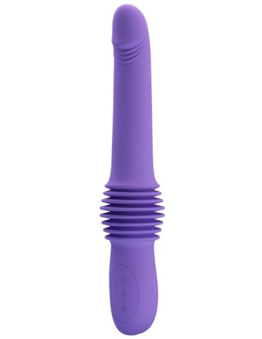 Gode avec poussée Pazuzu 15 x 3.5 cm Violet