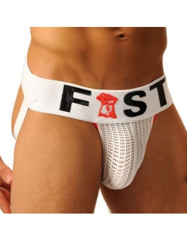 Jockstrap Fist logo Blanc