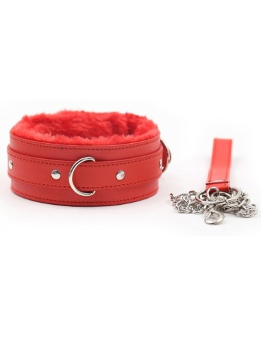 Collier et laisse Fur Sweet Rouge