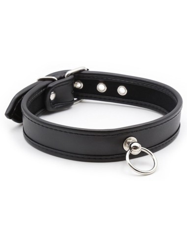 Collier O Ring Simili Noir