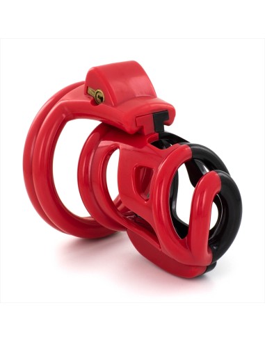Cage de chasteté Cock Cuff 7.5 x 3 cm Rouge-Noir