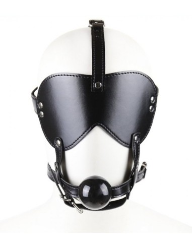 Masque avec Baillon Boule Gag Bling Noir
