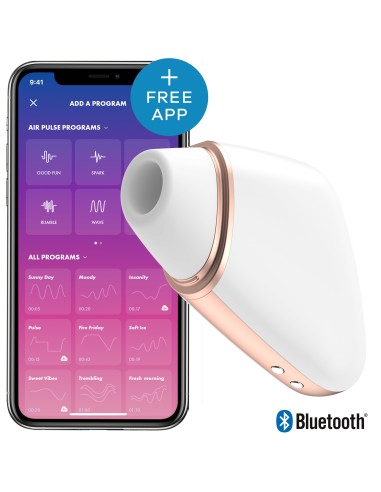 Stimulateur de clitoris connecté Love Triangle Satisfyer Blanc
