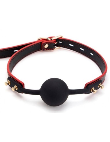 Baillon Boule Maestro Noir et Rouge