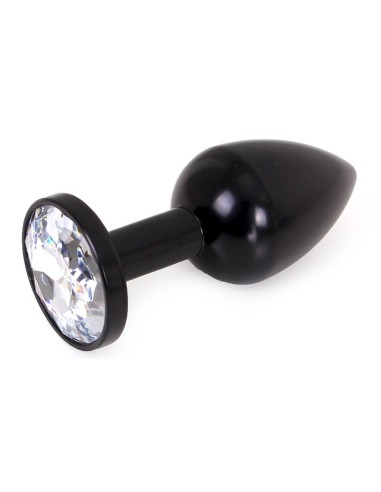 Plug Bijou Anal Alu Gem light 6 x 2.8 cm Noir