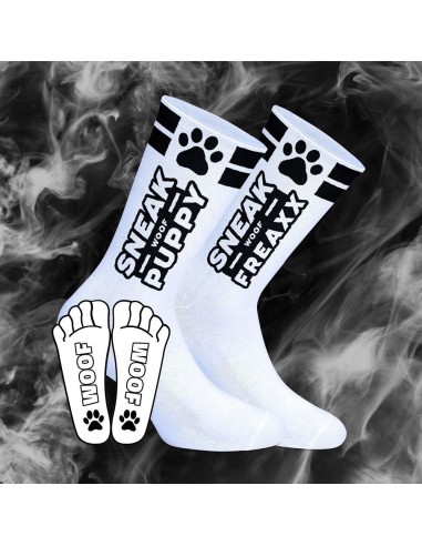 Chaussettes SNEAKFREAXX PUPPY Blanc-Noir