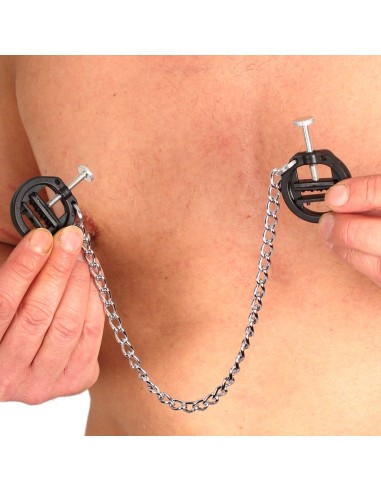 Pinces a seins PVC avec chaine