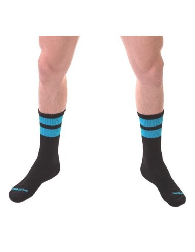 Chaussettes Gym Socks Noir-Bleu fluo