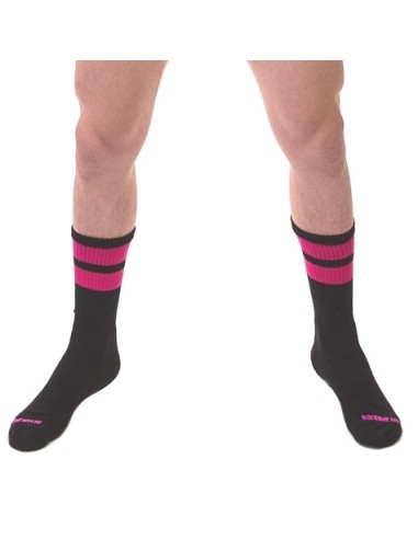 Chaussettes Gym Socks Noir-Rose fluo