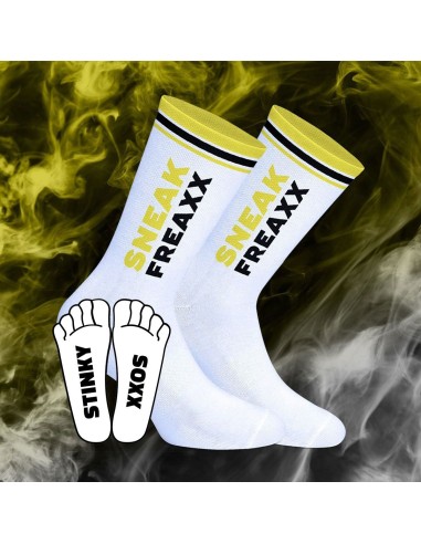 Chaussettes STINKY SOXX Blanc-Jaune