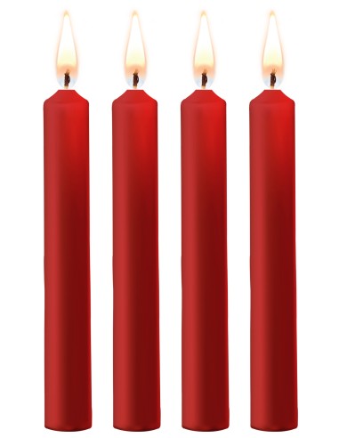 Lot de 4 Mini bougies SM Wax Rouge