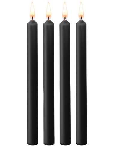 Lot de 4 bougies SM Teasing Wax Noire