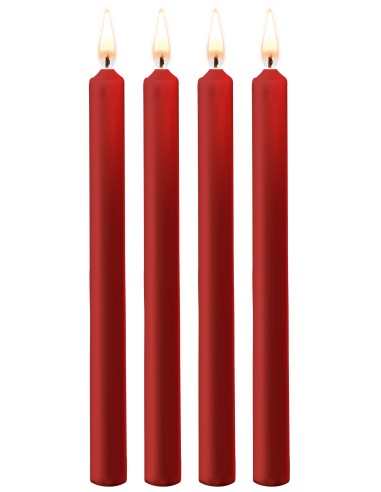 Lot de 4 Bougies Teasing Wax Rouge