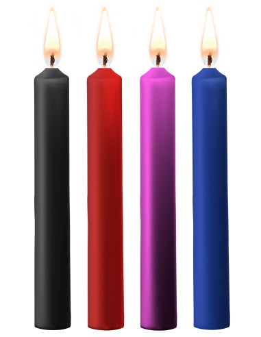 Lot de 4 mini bougies SM Wax Multicolore