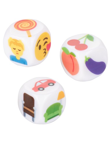 Dés coquins EMOJI GASM x3