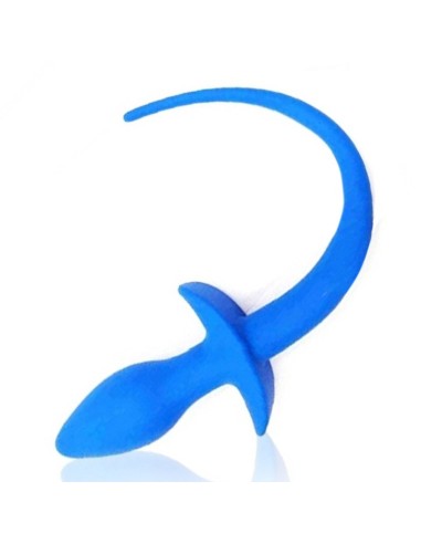 Plug Queue de chien silicone 7.5 x 3.1cm Bleu