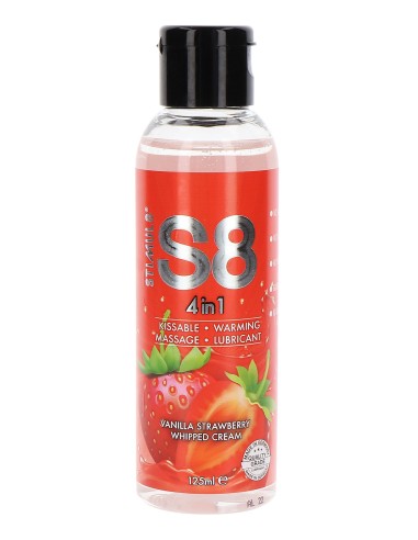 Lubrifiant Comestible Fraise-Vanille 4in1 S8 125mL
