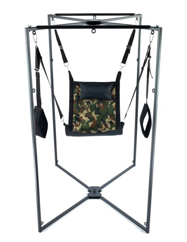 Kit Sling Tissu Carré Camouflage Armature Noire 