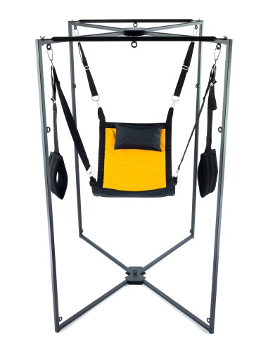 Kit Sling Tissu Carré Jaune-Noir Armature Noire 