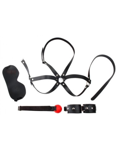 Kit d'Initiation BDSM OBEDIENCE 4 Pièces Noir
