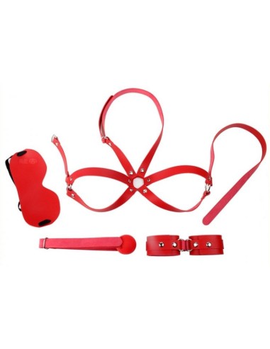 Kit d'Initiation BDSM OBEDIENCE 4 pièces Rouge