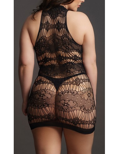 Robe sexy Grande Taille CRISS CROSS NECK - Noir