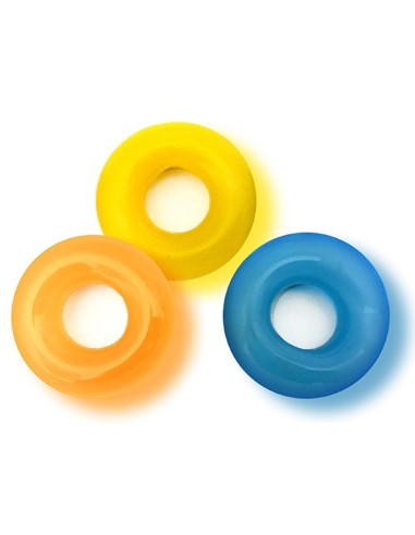 Lot de 3 Cockrings colorés D-Ring Glow