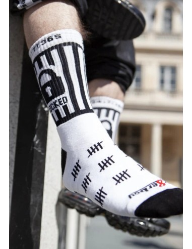 Chaussettes blanches LOCKED Sk8erboy