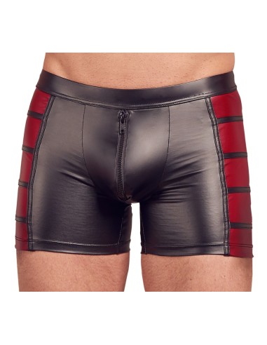 Boxer long VEGA Noir-Rouge
