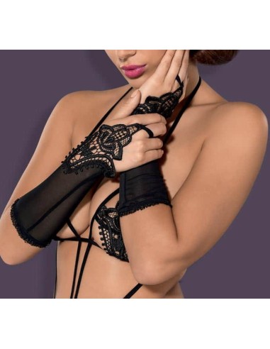 Gants sexy Luiza Noirs