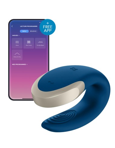 Stimulateur connecté DOUBLE LOVE LUXURY Bleu