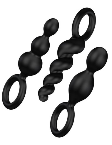 Kit de 3 plugs Silicone Booty Call Satisfyer 9.5 x 2.5cm