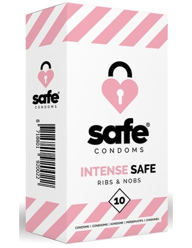 Préservatifs texturés INTENSE SAFE x10