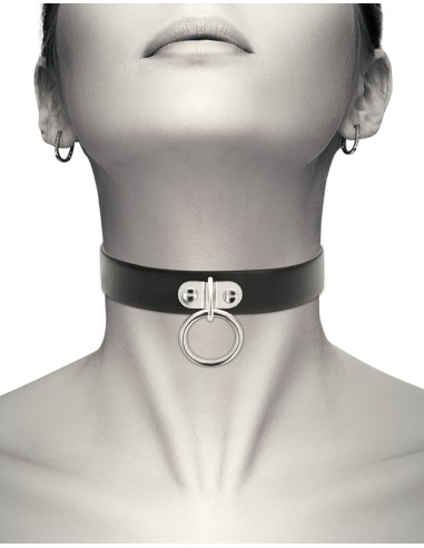 Collier Coquette avec Anneau Noir
