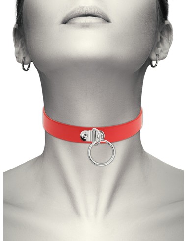 Collier Coquette avec Anneau Rouge