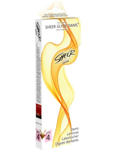 Digues en latex Glyde Dams Fraise x4