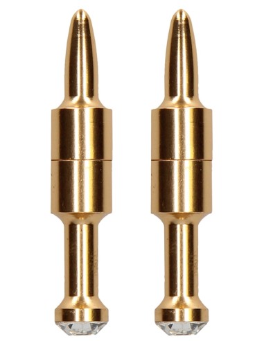 Pinces pour tétons magnétiques Diamond Pin x2 Dorées