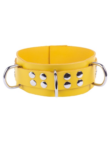 Collier en cuir Ultra Jaune