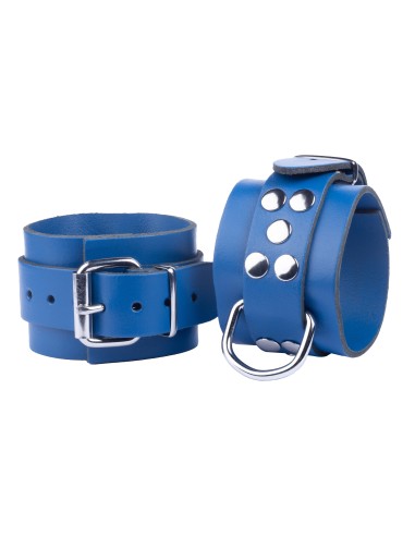 Menottes en cuir Ultra Bleues