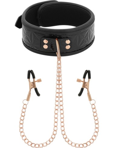 Collier avec pince-tétons Begme Noir