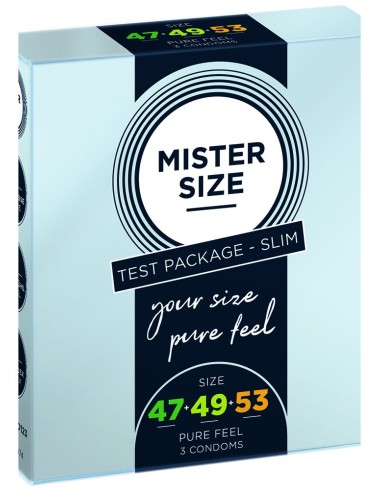 Préservatifs MISTER SIZE Échantillon 3 tailles 47, 49 et 53mm