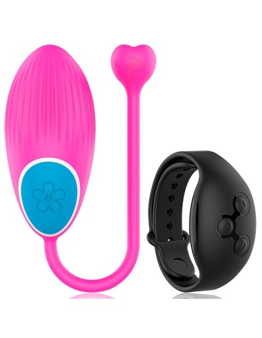Oeuf vibrant sans fil Egg Watch 7.5 x 3.5cm Rose